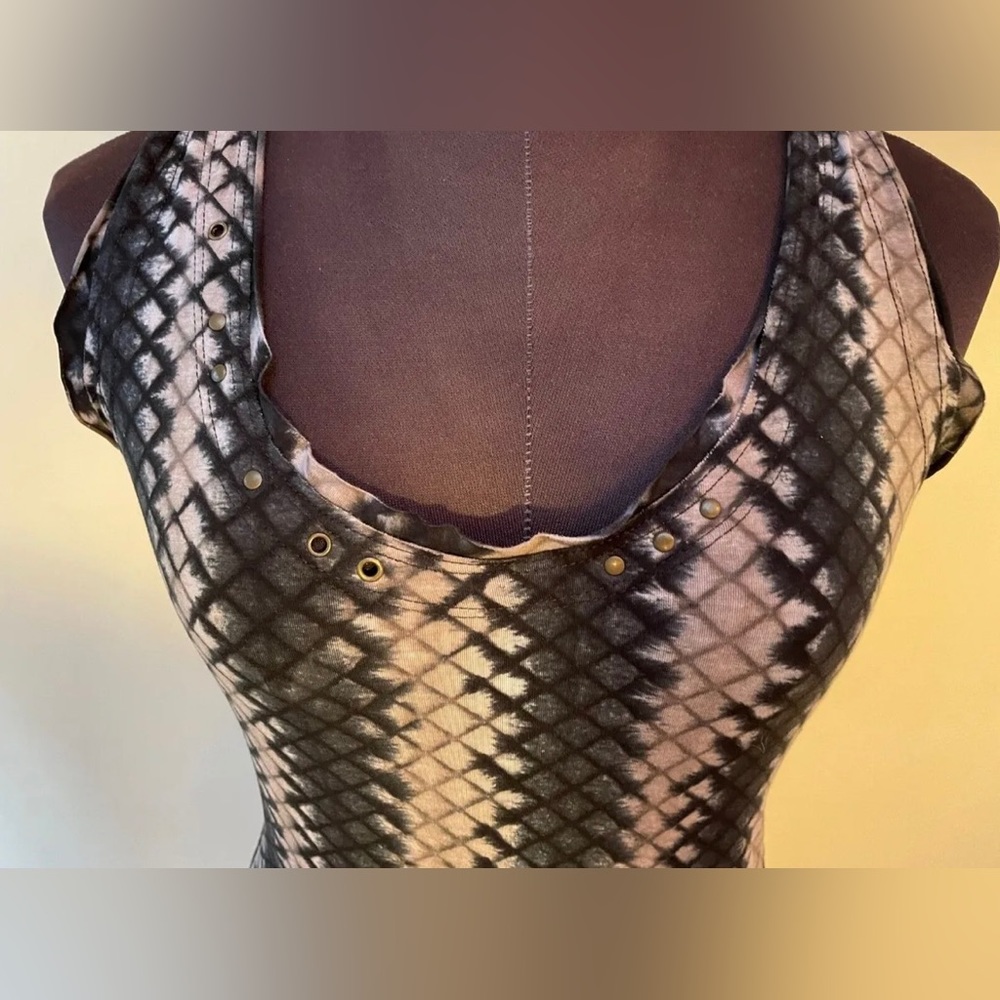 Maddie Moon Festival Tunic Top Dress Snake Print Sm Burning Man Goth Dance NWOT - Picture 3 of 6
